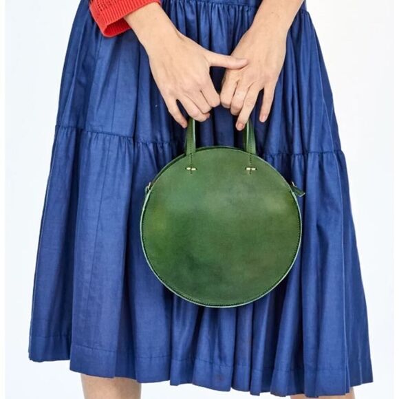 Clare V. Petit Alistair Circle Crossbody in Loden Green - Picture 3 of 11